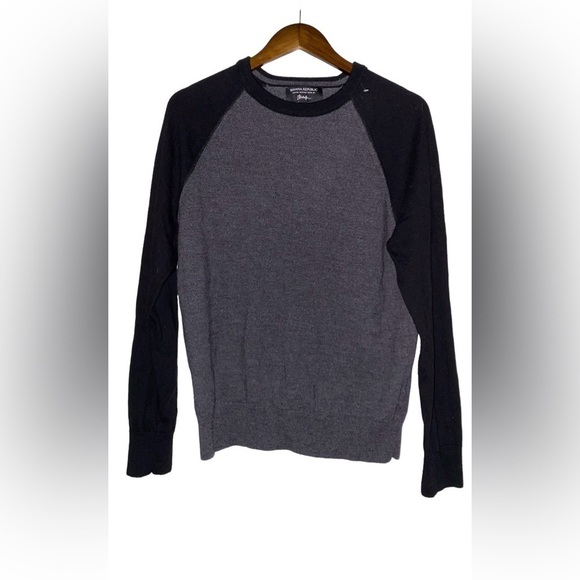Banana Republic‎ Luxe Baruffa Merino Wool Colorblock Long Sleeve Sweater Men L - Picture 1 of 6
